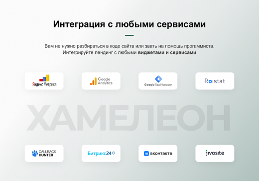 Конструктор одностраничных сайтов ХАМЕЛЕОН